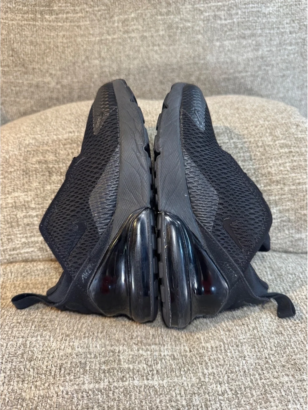 Nike Air Max 270 Triple Black Kids Sneakers Sz 13C AO2372-006